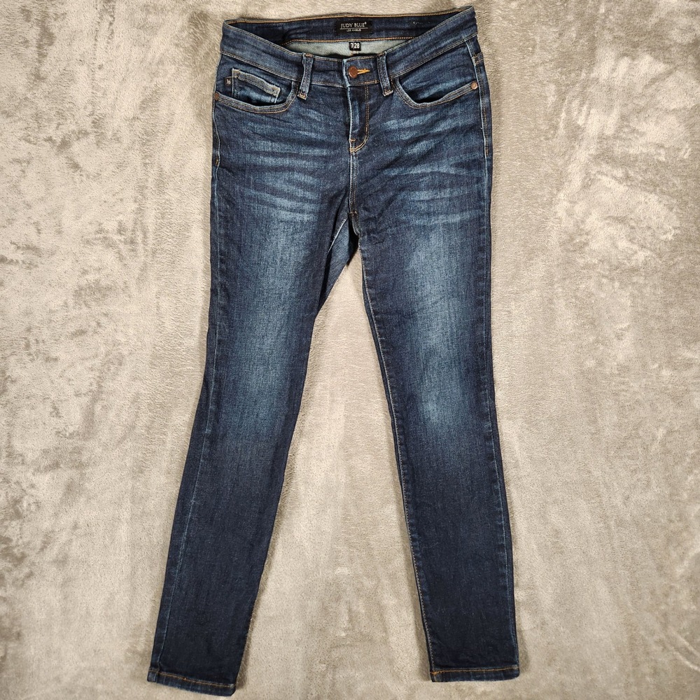 Judy Blue Skinny Jeans Women 7/28 Dark Wash Excellent Stretch JB82110DK